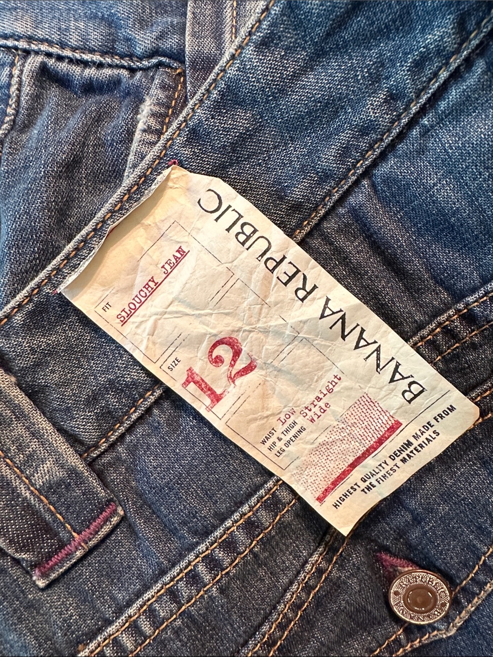 NWT Women’s Banana Republic Jeans. Low Rise Wide Leg -12